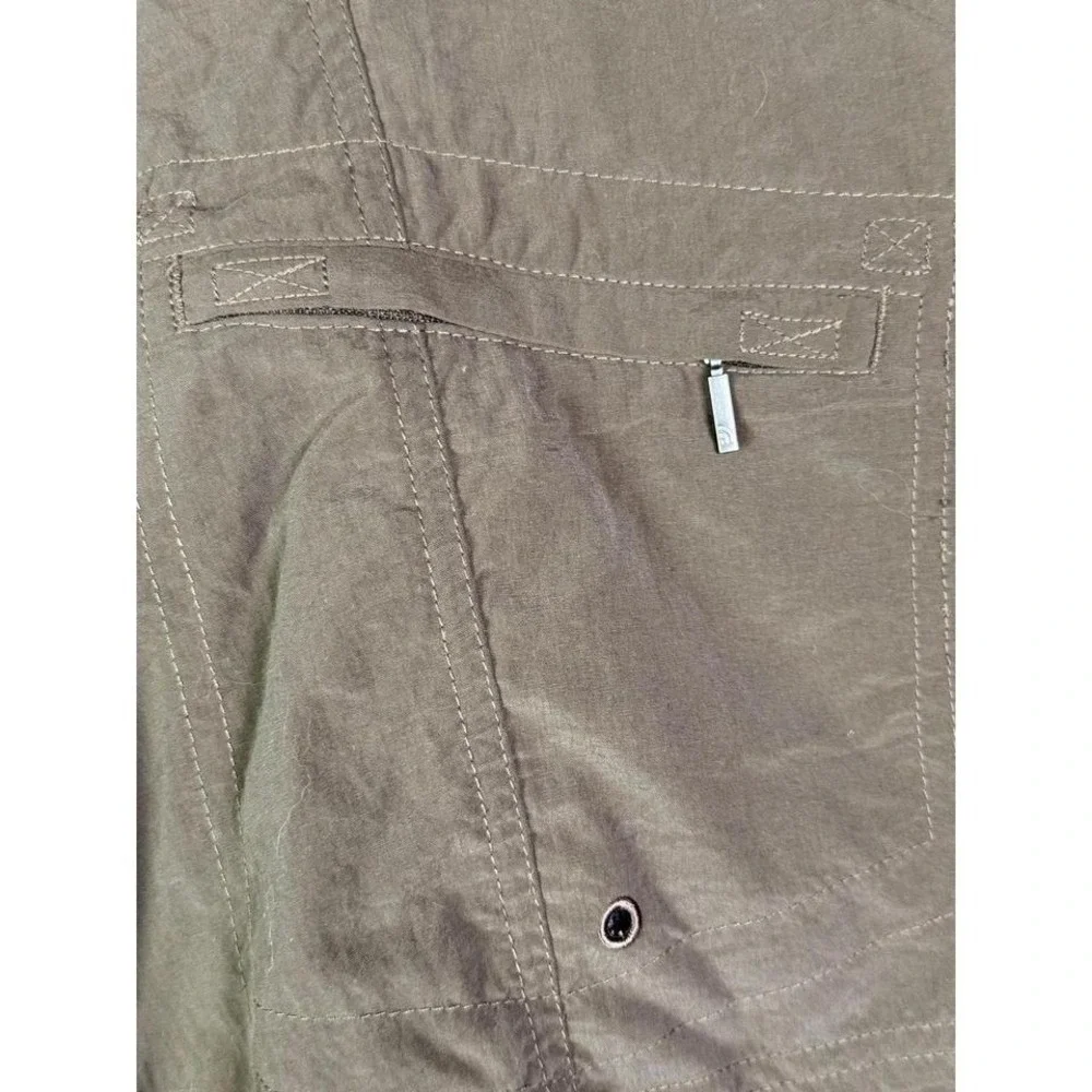 The North Face Mens XXL Brown Nylon Mesh Lined Cargo Hiking Shorts Elastic Waist